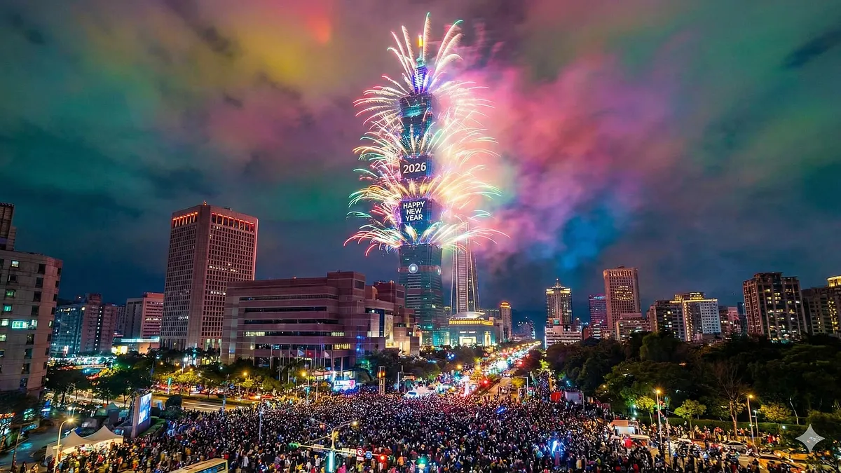 以「航向未來」為主題的臺北最High新年城:2026跨年晚會,年底將再度於臺北市政府前市民廣場啟動。(圖/智慧內容中心製) 以「航向未來」為主題的臺北最High新年城:2026跨年晚會,年底將再度於臺北市政府前市民廣場啟動。(圖/智慧內容中心製)