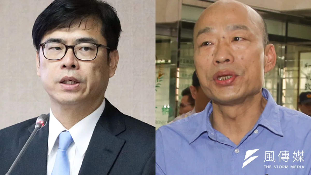 作者認為,國民黨高雄市長參選人韓國瑜聲勢日益看漲,而民進黨高雄市長參選人陳其邁民調下滑的主因是年輕選民的流失;民進黨若在高雄敗選,亦或是差距在10萬以內,這對於蔡英文來說,都會是戰略性的重挫,連動到2020年綠營在南部選情的大盤。(資料照,陳其邁(蘇仲泓攝)+韓國瑜(陳明仁攝))