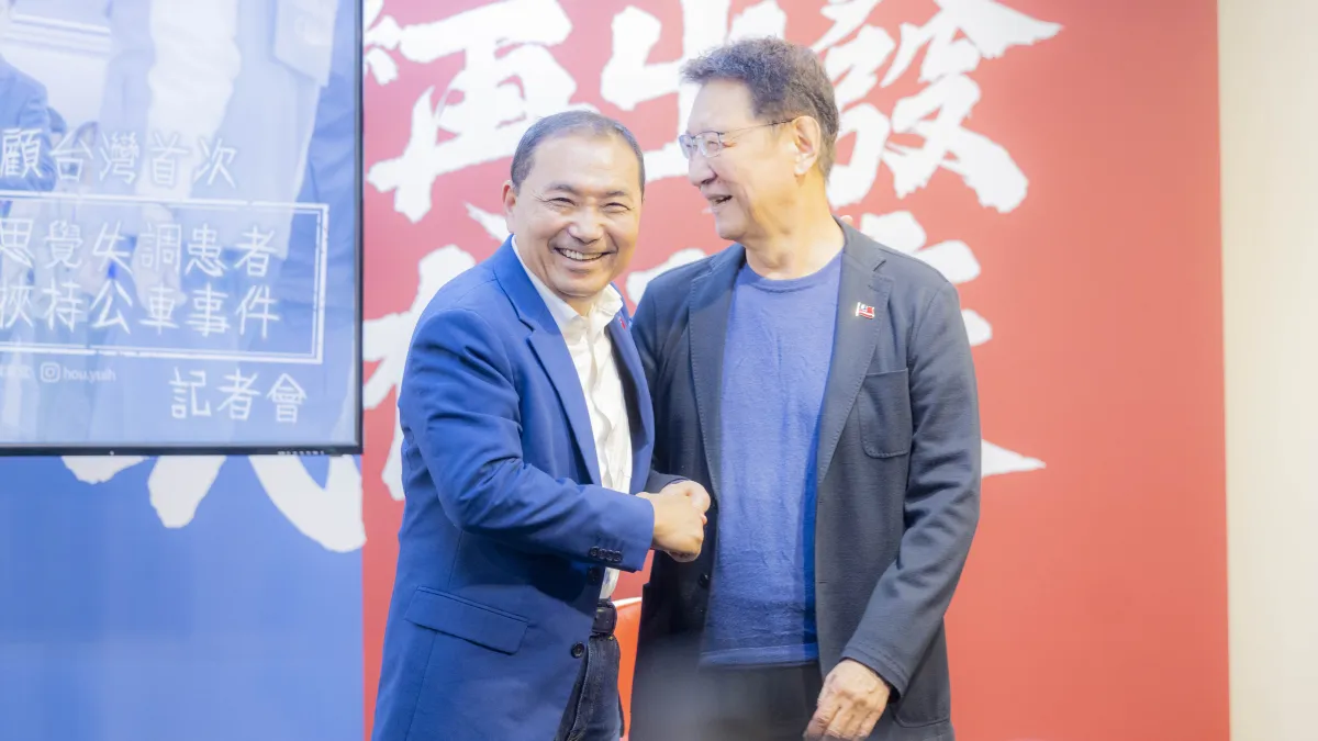 侯友宜說,他與趙少康兩人個性、專業都互補,沒想到25年後再度合作,相信一定會合作成功。(圖/侯友宜選舉辦公室提供)