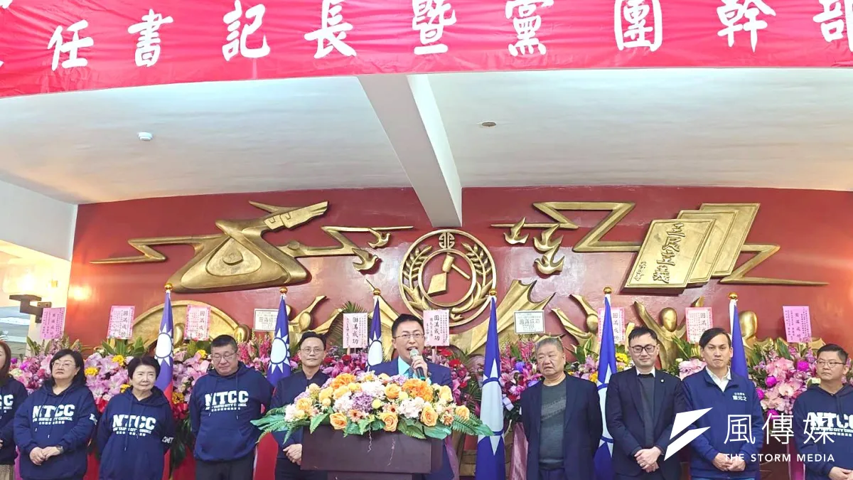 國民黨新北市黨團新任書記長由王威元議員擔任。(圖/李梅瑛攝)