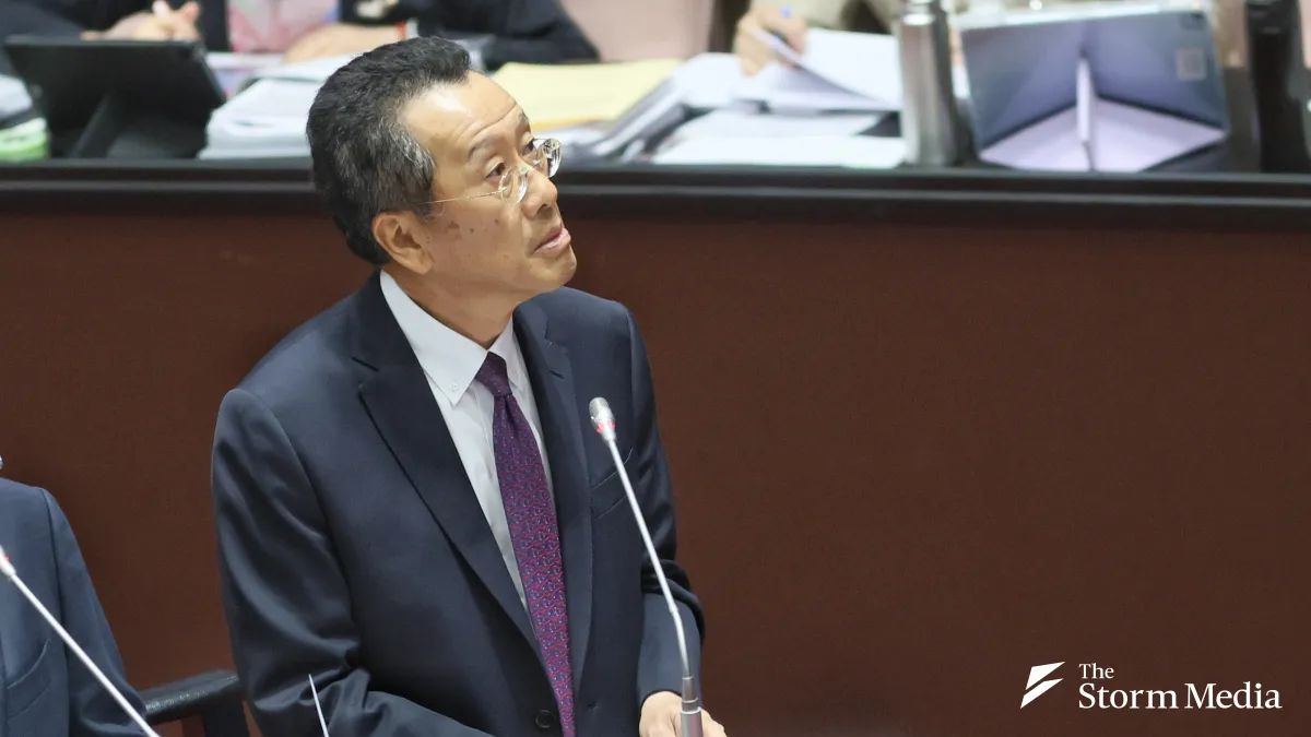 Minister of National Defense Wellington Koo (顧立雄) said on the 19th that arms sales are one of the key forces maintaining peace and stability in the Taiwan Strait. (Photo by Ke Chenghui)