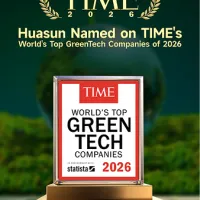 Huasun Ranked 12th on TIME's World's Top GreenTech Companies of 2026, Leaping 22 Places on the Strength of HJT Conviction Huasun Ranked 12th on TIME's World's Top GreenTech Companies of 2026, Leaping 22 Places on the Strength of HJT Conviction