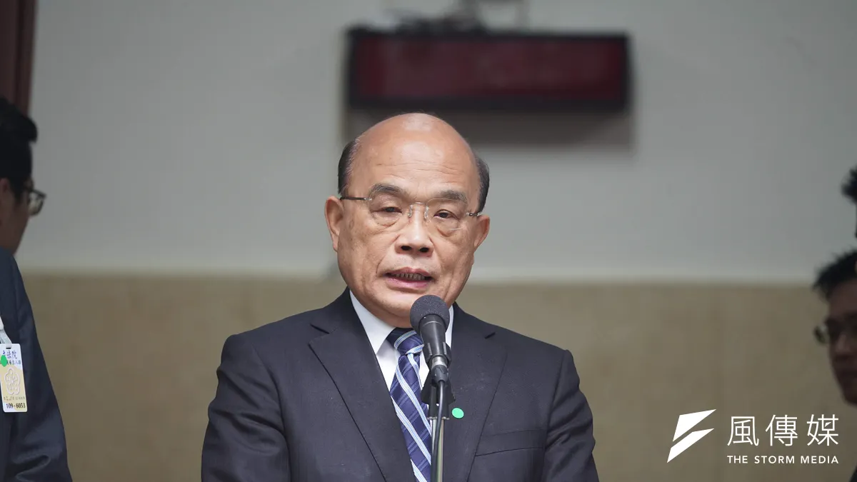 針對警政署長陳家欽遭移送一案,行政院長蘇貞昌(見圖)28日表示,27日已約見陳家欽。(資料照,盧逸峰攝) 針對警政署長陳家欽遭移送一案,行政院長蘇貞昌(見圖)28日表示,27日已約見陳家欽。(資料照,盧逸峰攝)