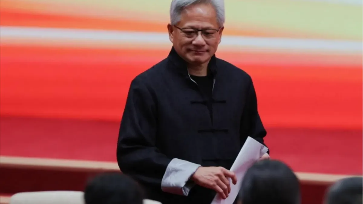黃仁勳出席第三屆鏈博會並發表演講/圖源中國鏈博會版權照片