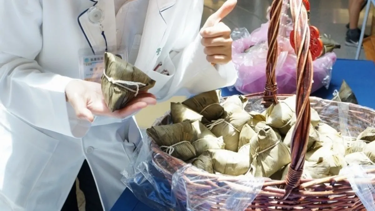 推廣吃素環保救地球 大林慈濟醫DIY養生粽