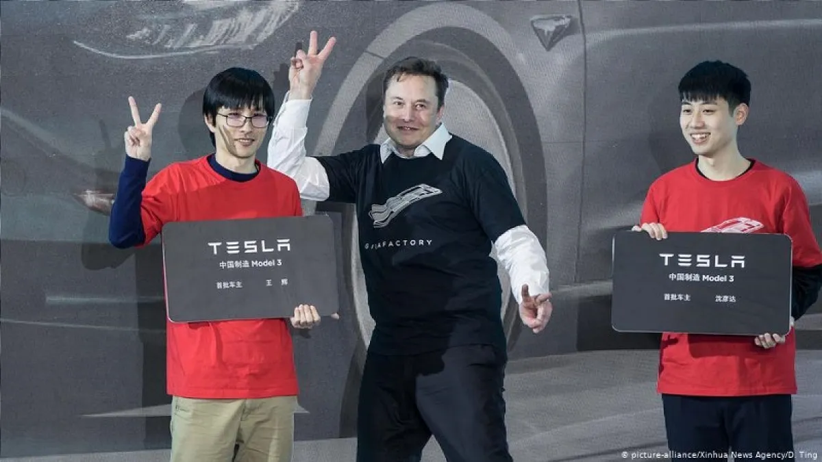Tesla CEO Elon Musk attends the Model 3 delivery ceremony and Model Y launch event at the Shanghai Gigafactory. (Photo / Deutsche Welle)