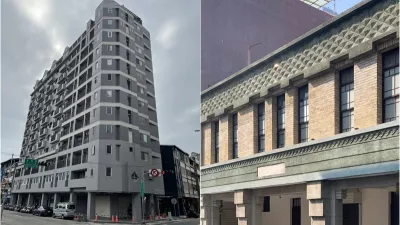 「惠宇公爵大廈」(左)與「吳眼科舊址」(右)是近期透過「台中市都市更新整建維護補助」完成「微整形」的知名案例,整修後不僅外觀美化,建築物使用安全也有所提升,並增進觀光與經濟發展。(合成圖/台中市政府提供)