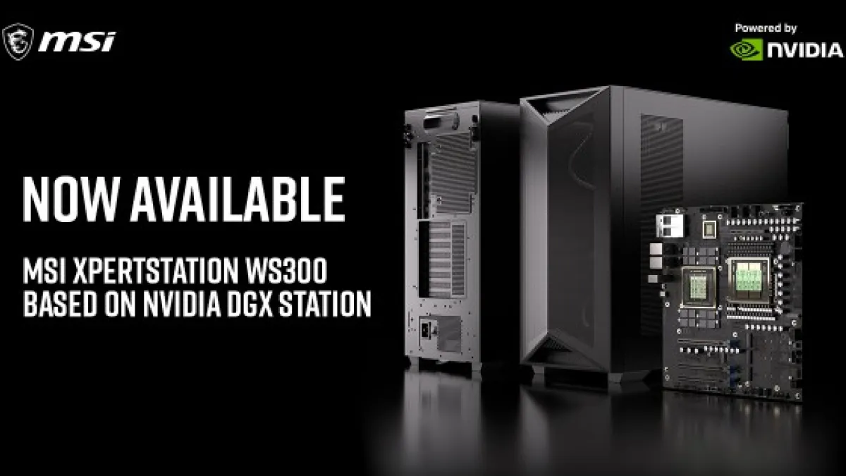 MSI XpertStation WS300 Based on NVIDIA DGX Station Now Available
