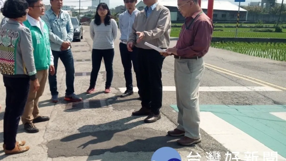 大安中松路遇雨積水 民代官員會勘爭取改善