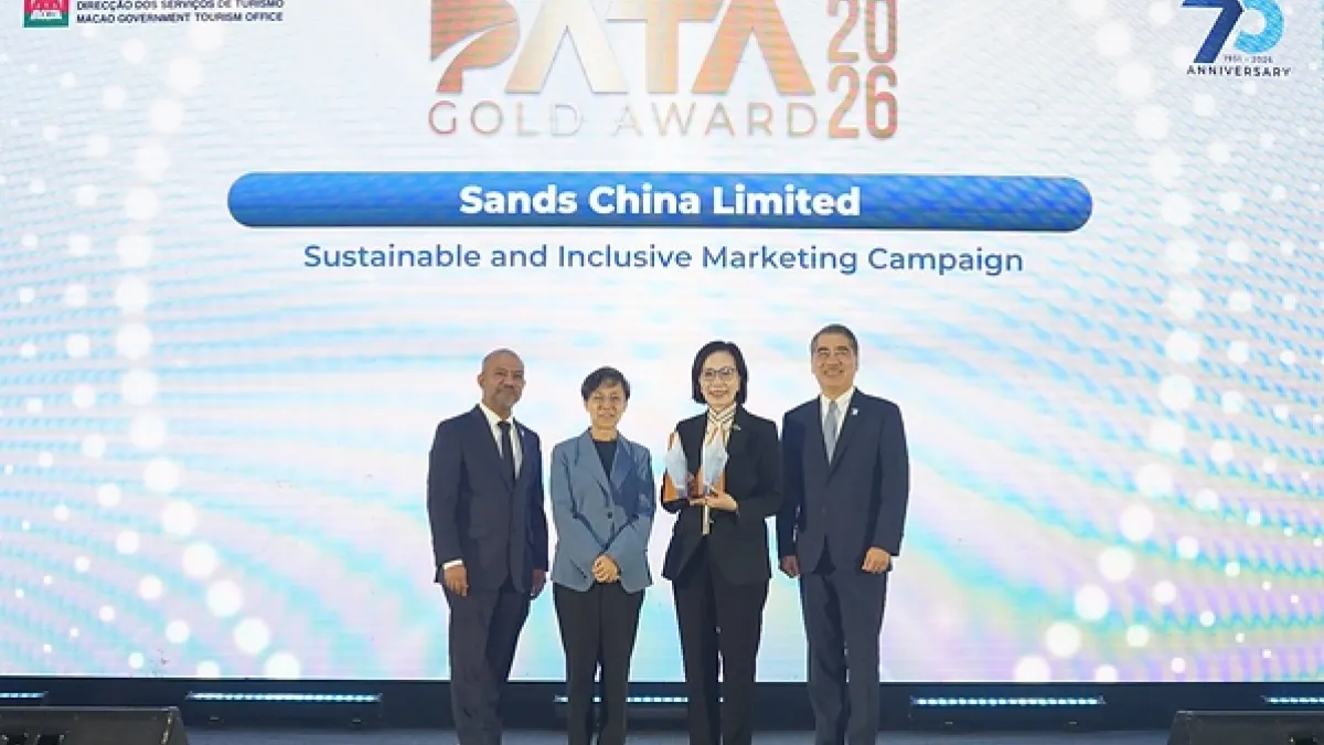 Sands China Wins Two PATA Gold Awards