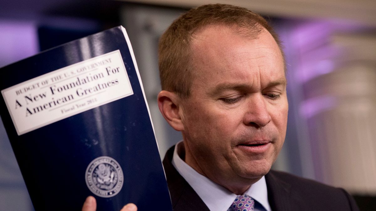 川普預算藍圖:白宮行政暨預算管理局局長穆瓦尼(AP) 川普預算藍圖:白宮行政暨預算管理局局長穆瓦尼(AP)