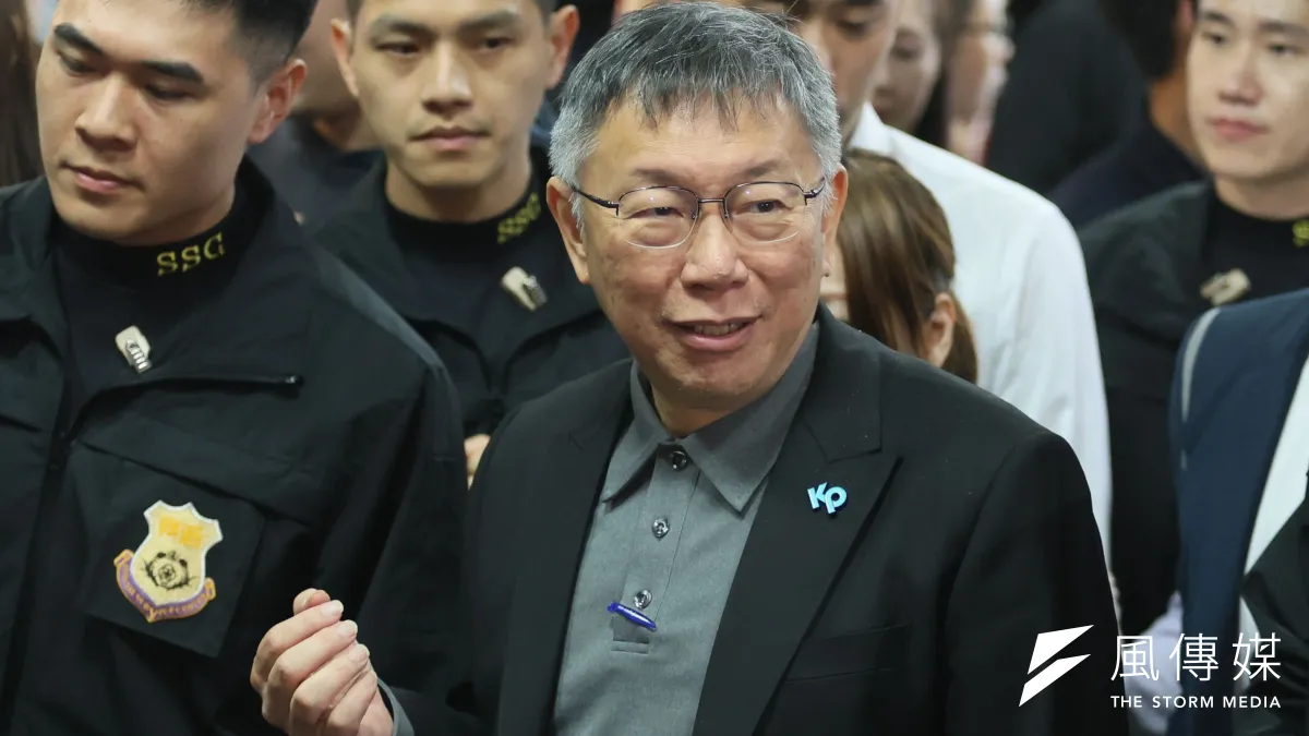 針對趙少康狠酸當選機率很低,柯文哲表示,扣掉民進黨總統候選人賴清德那組,在野目前還是他的看好度最高。(柯承惠攝)