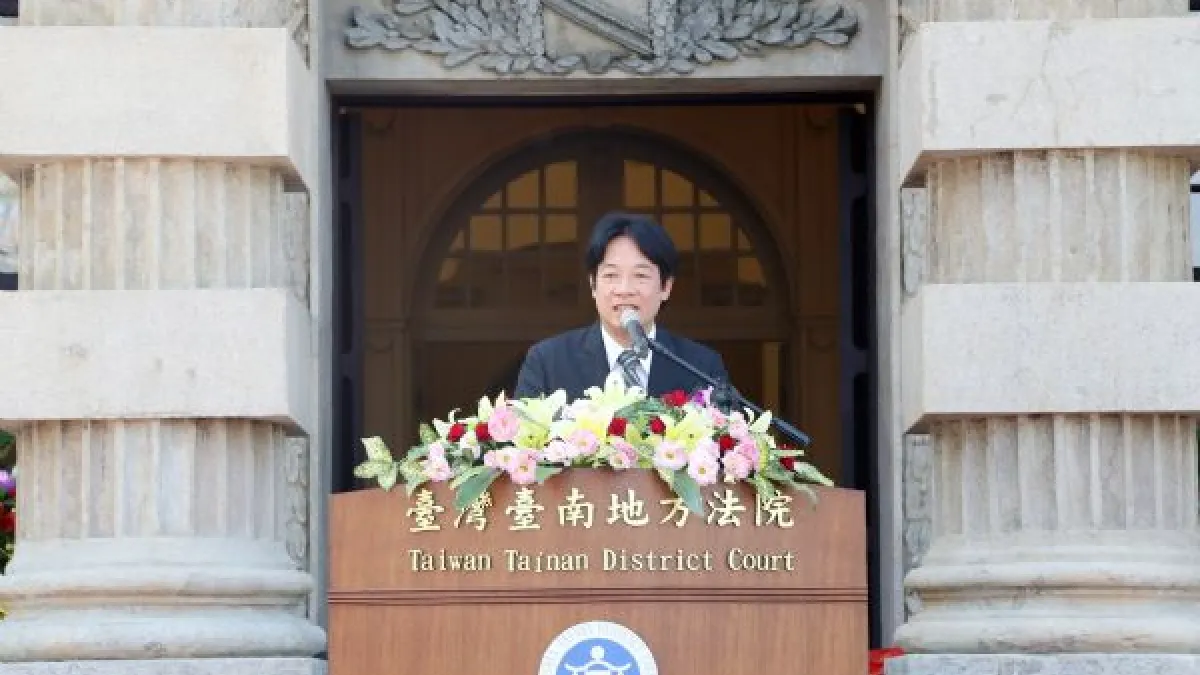 維冠大樓倒塌案判決出爐,台南市長賴清德質疑法官判決。(圖為在台南地方法院前/資料照/台南市政府提供)