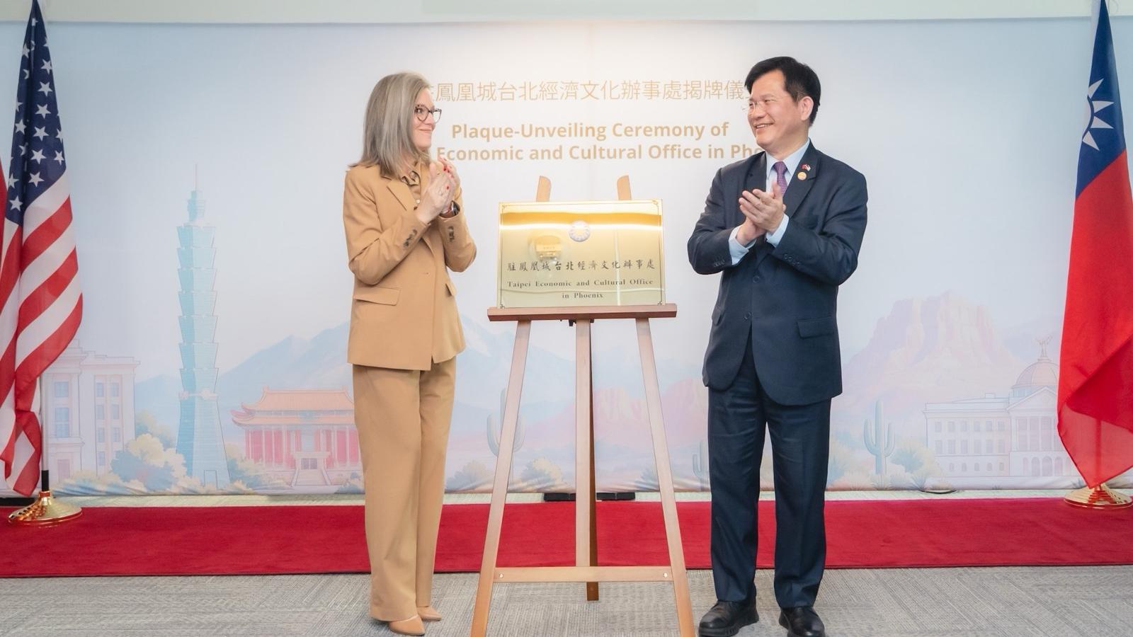 中國2度施壓無效!我駐鳳凰城辦事處揭牌 林佳龍親到場:感謝美國務院支持