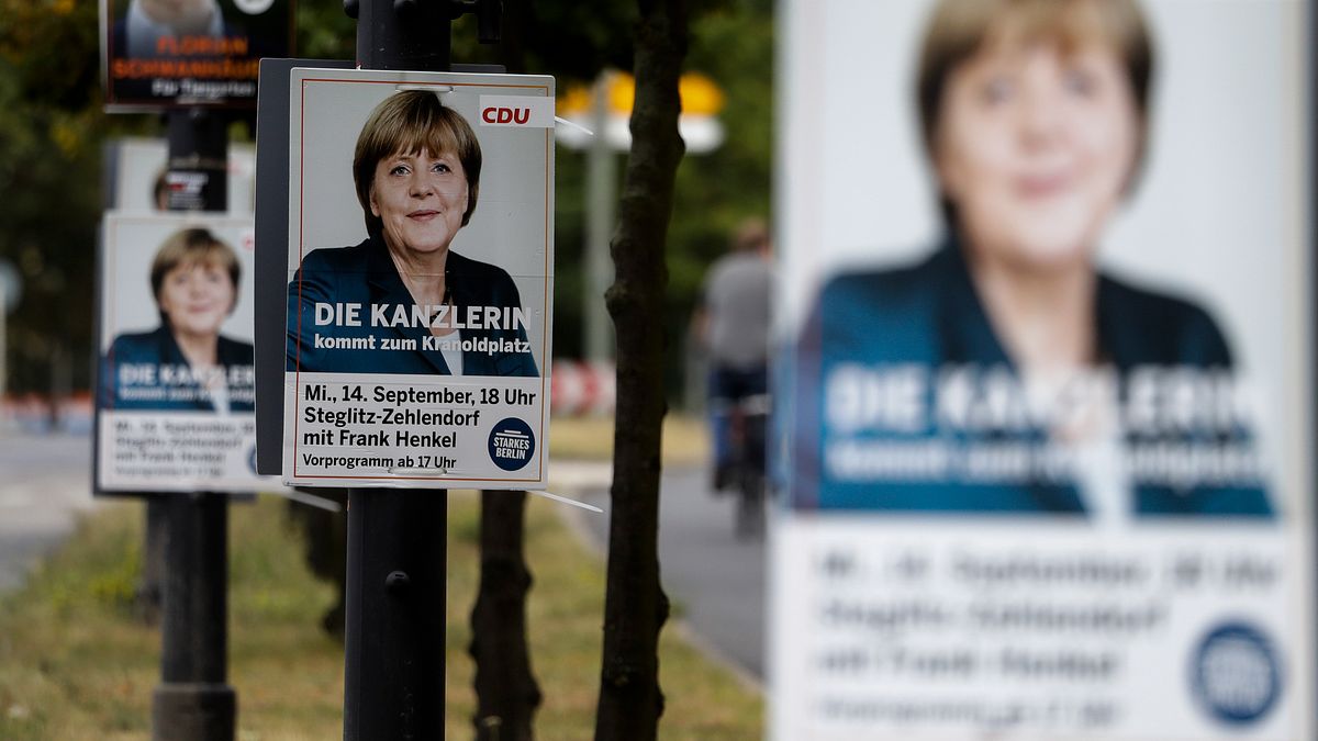 基民盟仍以梅克爾作為選戰主軸,但在柏林卻一敗塗地。(美聯社) 基民盟仍以梅克爾作為選戰主軸,但在柏林卻一敗塗地。(美聯社)