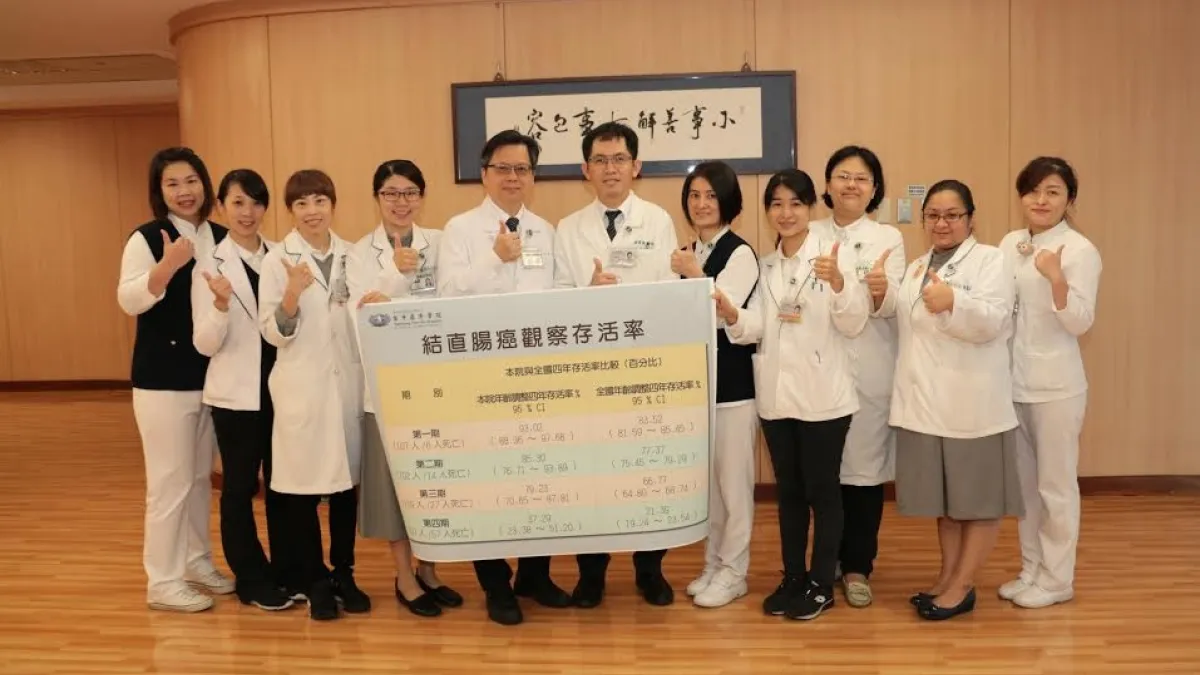 大腸癌病人存活率 台中慈濟高於全國平均
