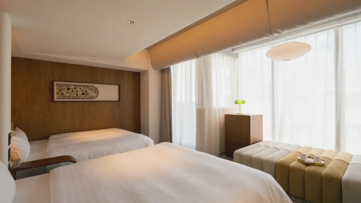 株式会社7gardenが東京・新富町に全17室の「HOTEL ON\OFF」を2026年8月17日に開業し、8月4日より予約受付を開始した。(写真/株式会社7garden提供)
