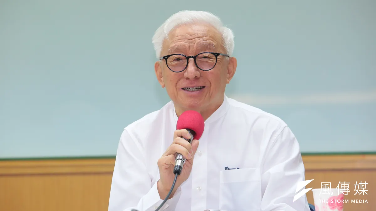 20220805-聯電榮譽董事長曹興誠5日召開記者會,宣布捐1億美金加強台灣國防。(顏麟宇攝)
