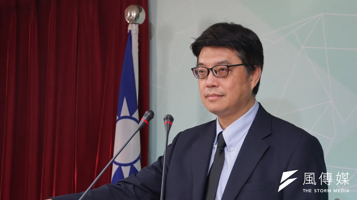 陸委會副主委邱垂正今天在例行記者會,回應媒體提問。(資料照片,盧逸峰攝)