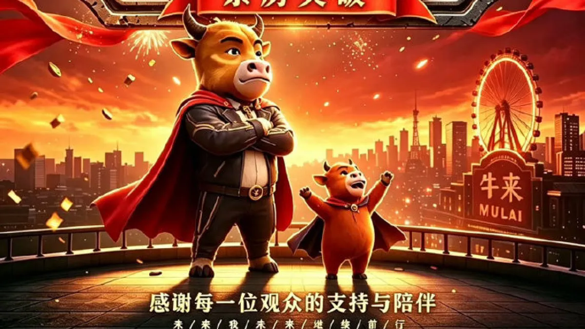中國動畫片《牛來》票房突破1700萬人民幣,約新台幣8000萬元。(圖/翻攝自微博)