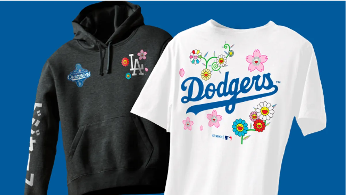 ファナティクス・ジャパンは、現代アーティストの村上隆氏とコラボしたロサンゼルス・ドジャースのワールドシリーズ優勝記念コレクションを、11月8日午前6時よりMLB公式オンラインショップなどで限定販売する。(写真/™/© 2025 MLB提供) ファナティクス・ジャパンは、現代アーティストの村上隆氏とコラボしたロサンゼルス・ドジャースのワールドシリーズ優勝記念コレクションを、11月8日午前6時よりMLB公式オンラインショップなどで限定販売する。(写真/™/© 2025 MLB提供)