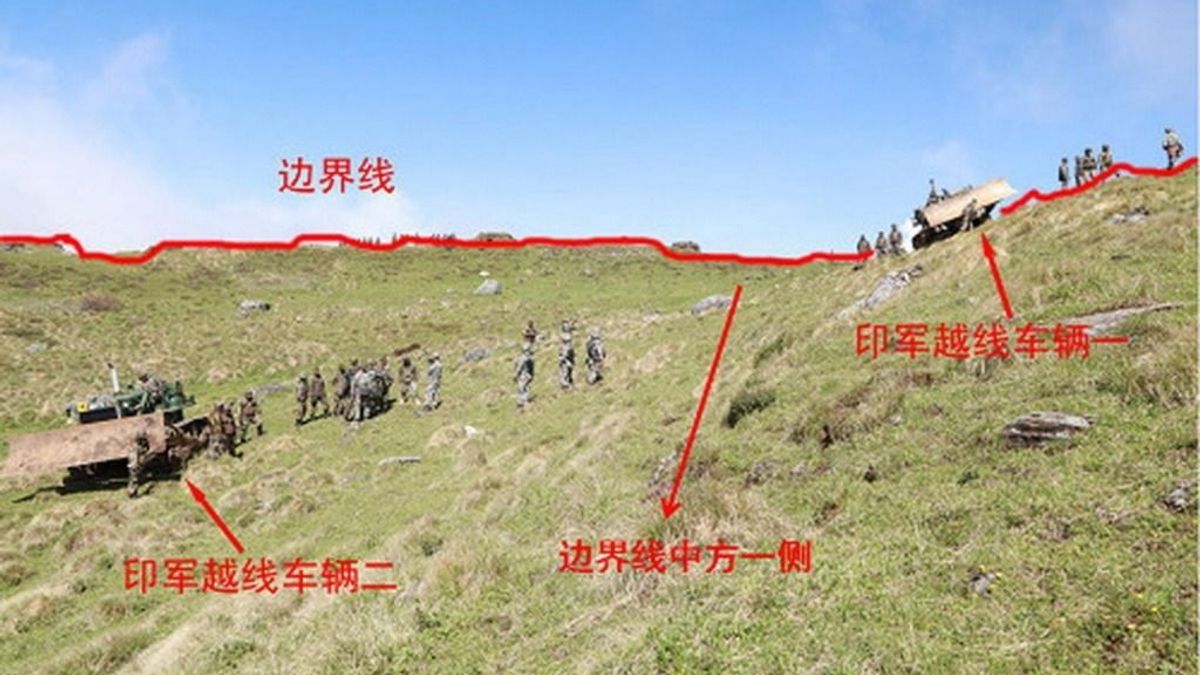 印度與中國在洞朗高原對峙(取自網路) 印度與中國在洞朗高原對峙(取自網路)