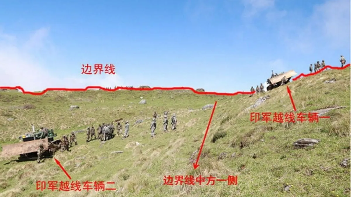 印度與中國在洞朗高原對峙(取自網路)