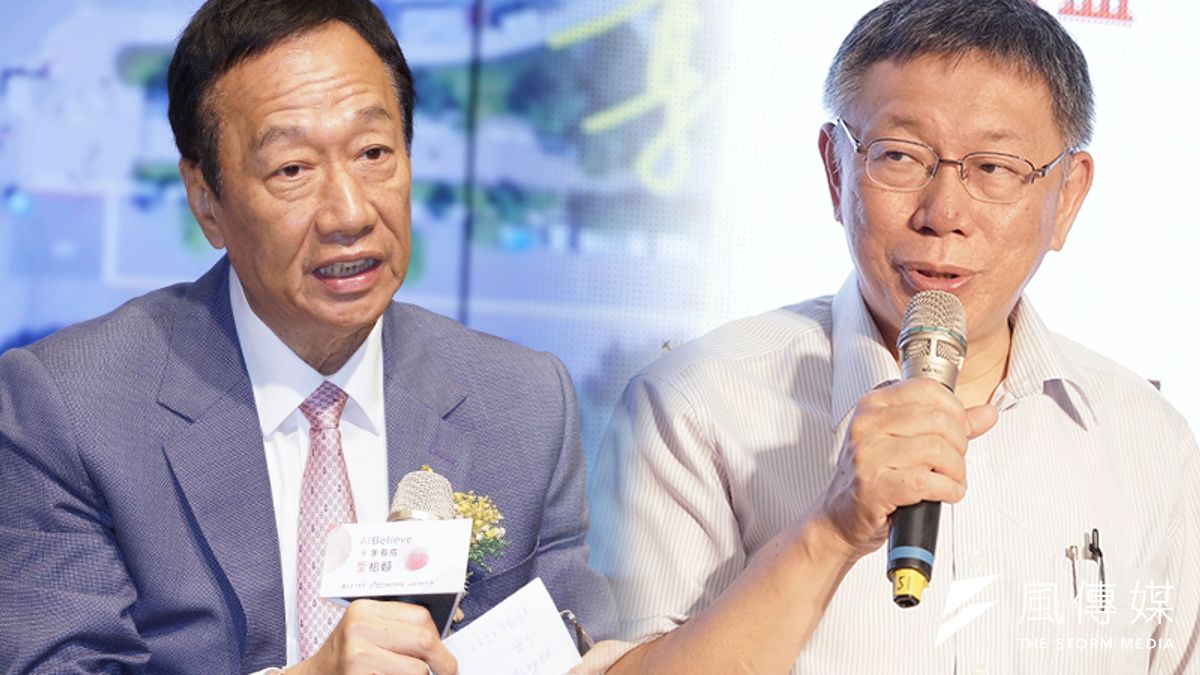 鴻海集團創辦人郭台銘(左)和台北市長柯文哲(右)究竟會不會在總統大選合作,兩人遲遲未決定,文化大學新聞系主任胡幼偉認為,問題出在「6個字」。(資料照,盧逸峰攝/影像合成:風傳媒) 鴻海集團創辦人郭台銘(左)和台北市長柯文哲(右)究竟會不會在總統大選合作,兩人遲遲未決定,文化大學新聞系主任胡幼偉認為,問題出在「6個字」。(資料照,盧逸峰攝/影像合成:風傳媒)