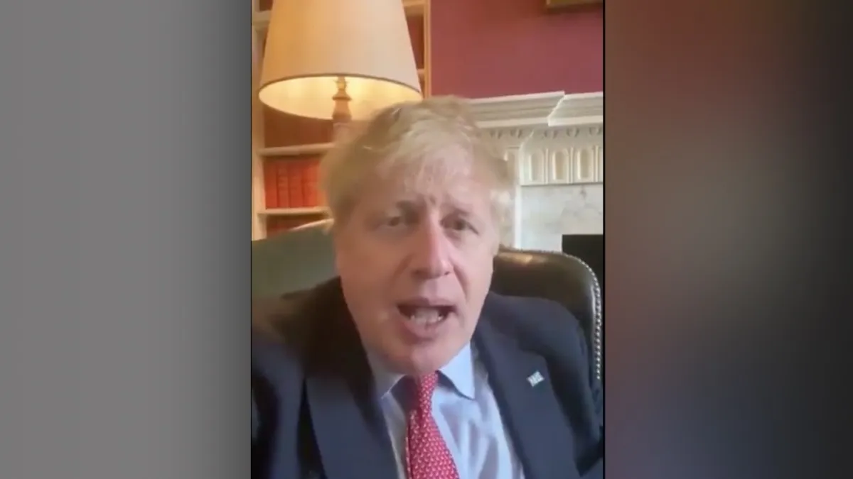 英國首相強森在推特上自爆,確診罹患新冠肺炎,目前正在隔離中。(翻攝推特)