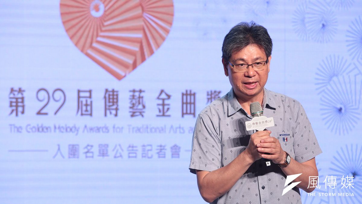 傳藝中心主任吳榮順表示,以前還在金曲獎裡時,只有以專輯為主的出版類獎項,獨立成傳藝金曲獎後,就多了傳統戲曲類。(顏麟宇攝) 傳藝中心主任吳榮順表示,以前還在金曲獎裡時,只有以專輯為主的出版類獎項,獨立成傳藝金曲獎後,就多了傳統戲曲類。(顏麟宇攝)