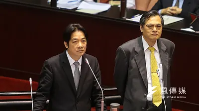 行政院長賴清德、陸委會主委陳明通20日於立院備詢,賴清德說台灣找不到九二共識這把鑰匙。(顏麟宇攝)