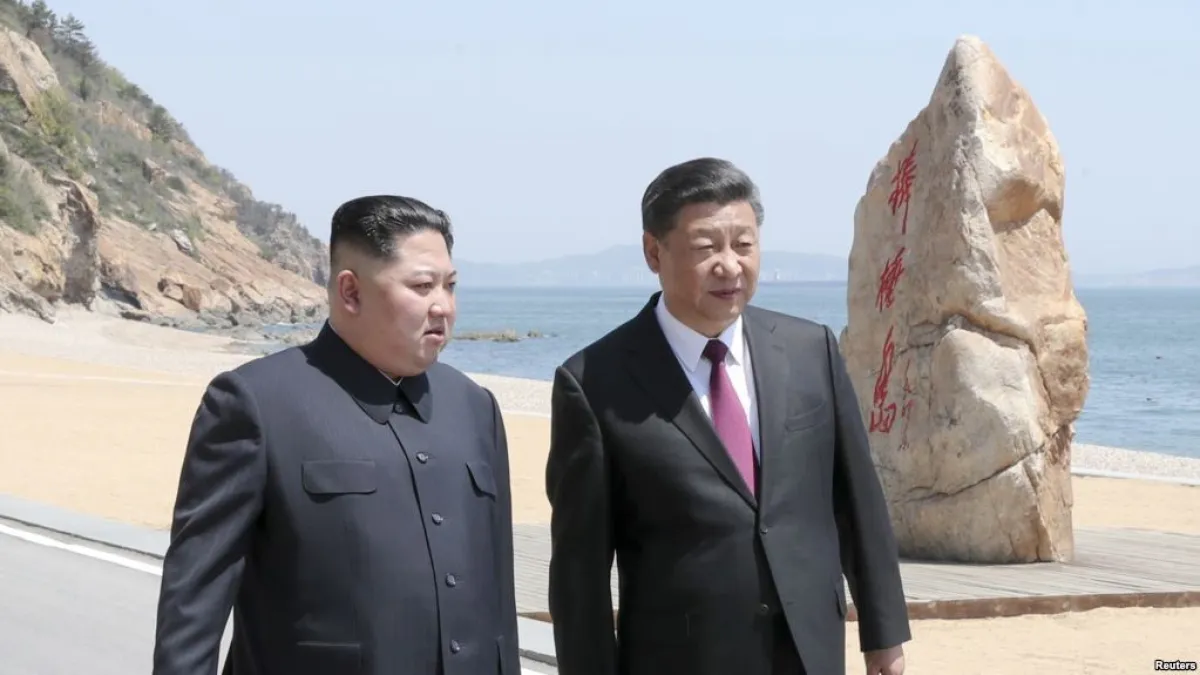 中國國家主席習近平5月7日到5月8日和朝鮮領導人金正恩在中國遼寧大連舉行會晤。(2018年5月8日)