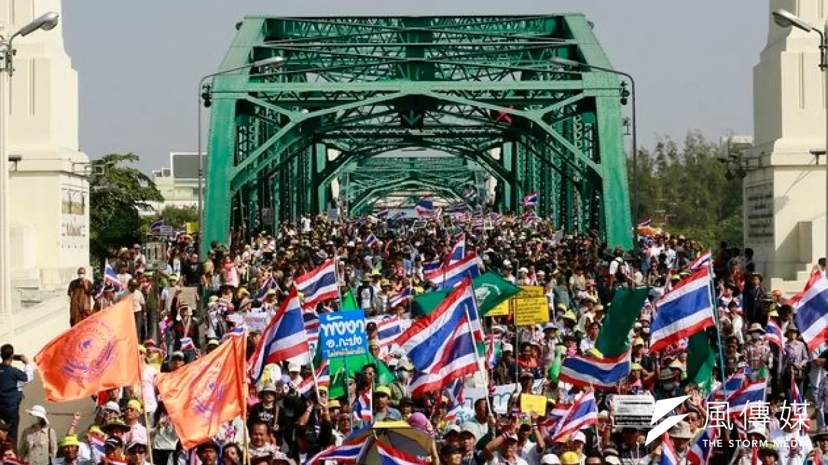 泰國反政府13日將封鎖曼谷,逼迫總理穎拉下台。(美聯社)