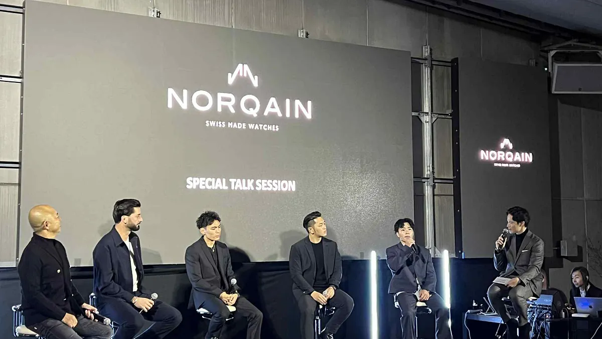 ノルケインは新作「Wild ONE Skeleton JP 42MM」と体操男子・岡慎之助選手のブランドアンバサダー就任を発表し、「挑戦」をテーマにしたイベントを東京で開催した。(写真/風傳媒撮影) ノルケインは新作「Wild ONE Skeleton JP 42MM」と体操男子・岡慎之助選手のブランドアンバサダー就任を発表し、「挑戦」をテーマにしたイベントを東京で開催した。(写真/風傳媒撮影)