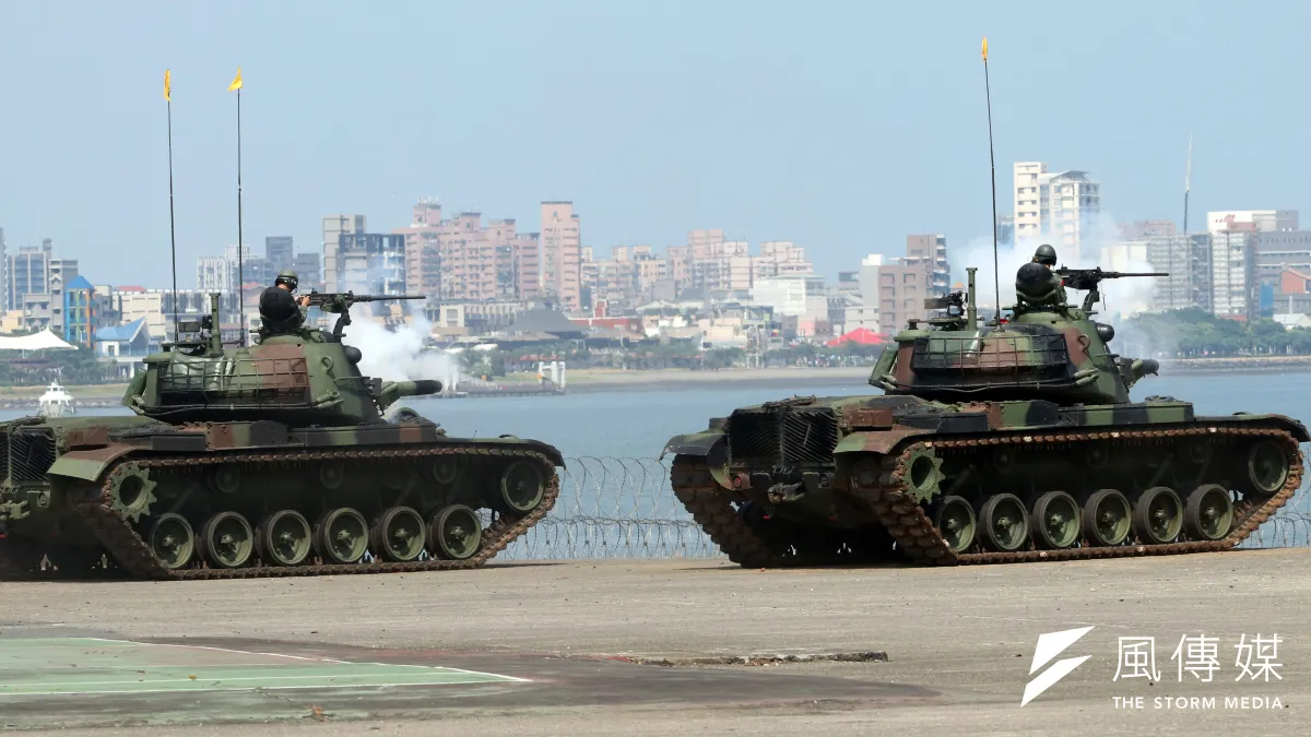 漢光演習實兵演練第二天,陸軍上午在淡水地區開放河防守備供媒體採訪。(蘇仲泓攝).jpg