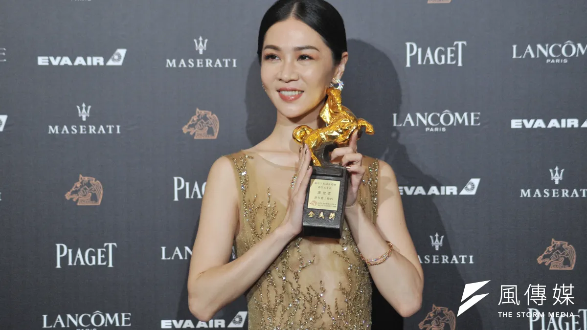 第55屆金馬獎最佳女主角獎,由主演《誰先愛上他的》的謝盈萱拿下,將金馬影后獎座留在台灣。(甘岱民攝)