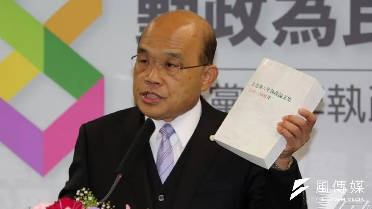 民進黨主席蘇貞昌認為,內閣匆促改組,好像搞內鬥。(余志偉攝)