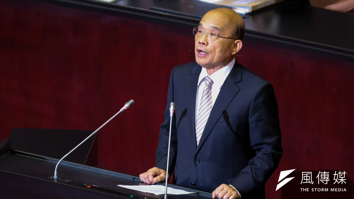 台灣制憲基金會27日公布最新民調,有42.2%民眾滿意蘇貞昌接任閣揆上任以來的表現,37.9%表示不滿意。(顏麟宇攝)