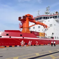 China's Xuelong 2 research icebreaker, operated by the Chinese Polar Research Center under the Ministry of Natural Resources. (Chinese Polar Research Center) China's Xuelong 2 research icebreaker, operated by the Chinese Polar Research Center under the Ministry of Natural Resources. (Chinese Polar Research Center)