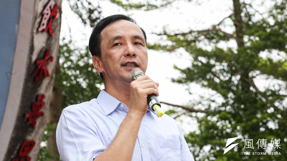 新北市823抗戰紀念勝利慶祝活動朱立倫到場致詞。(林韶安攝) 新北市823抗戰紀念勝利慶祝活動朱立倫到場致詞。(林韶安攝)