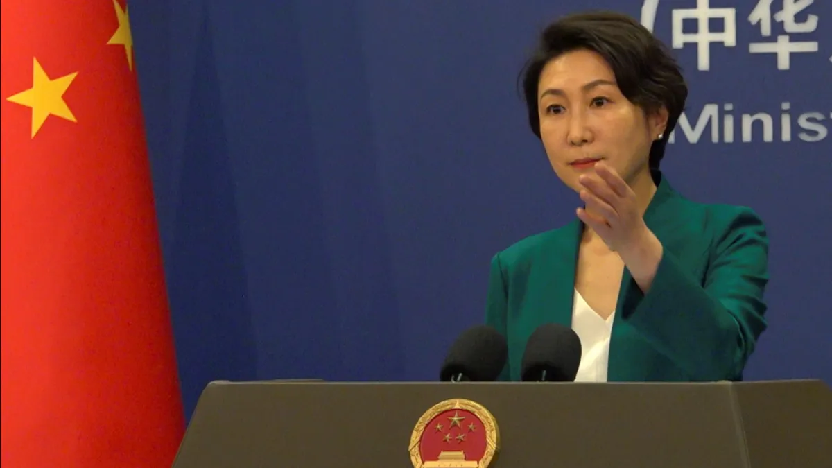 中國外交部發言人毛寧。(AP)