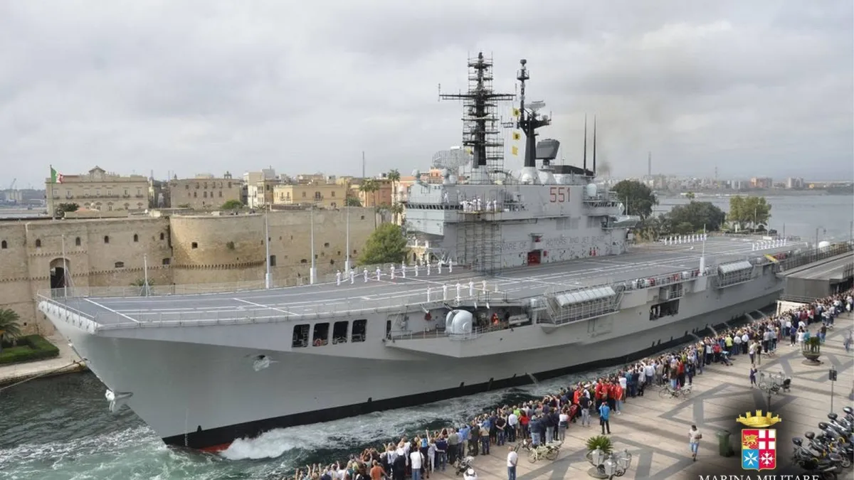 義大利前任旗艦、加里波底號航空母艦。(取自義國海軍粉專)