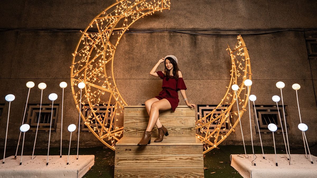 「2022臺北耶誕愛無限」北市觀傳局設置互動燈飾,讓民眾拍照打卡。(圖/臺北市政府提供) 「2022臺北耶誕愛無限」北市觀傳局設置互動燈飾,讓民眾拍照打卡。(圖/臺北市政府提供)