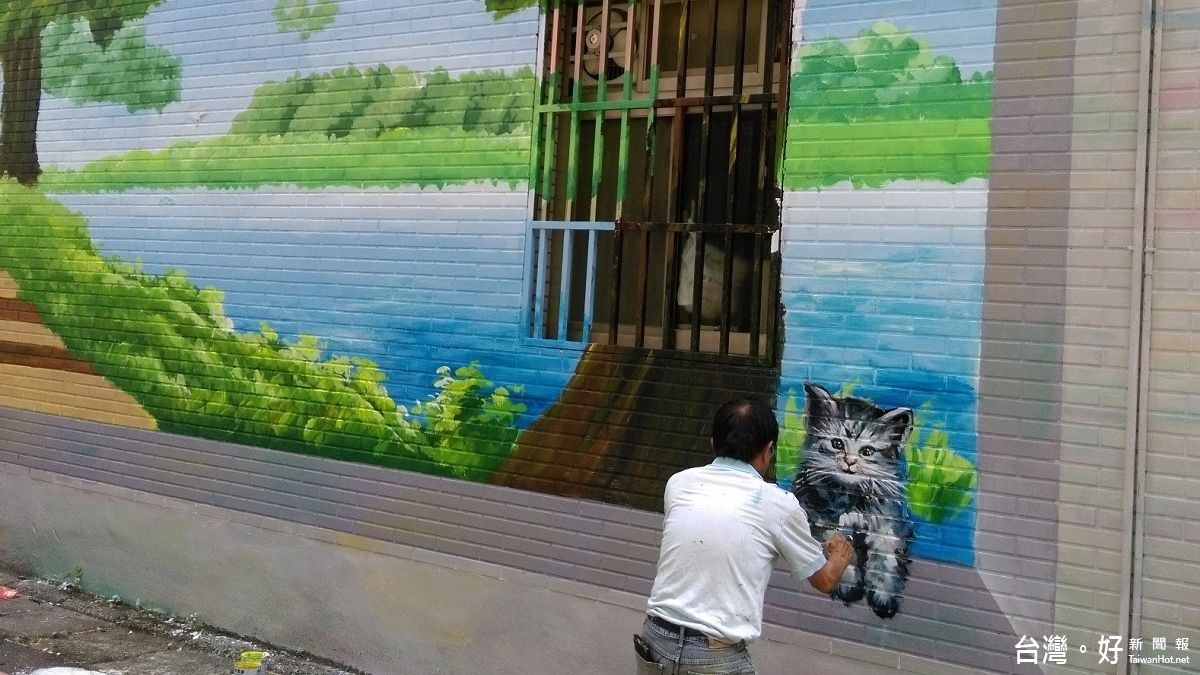 打造里內環境新亮點 板橋推巷弄牆面彩繪美化 打造里內環境新亮點 板橋推巷弄牆面彩繪美化