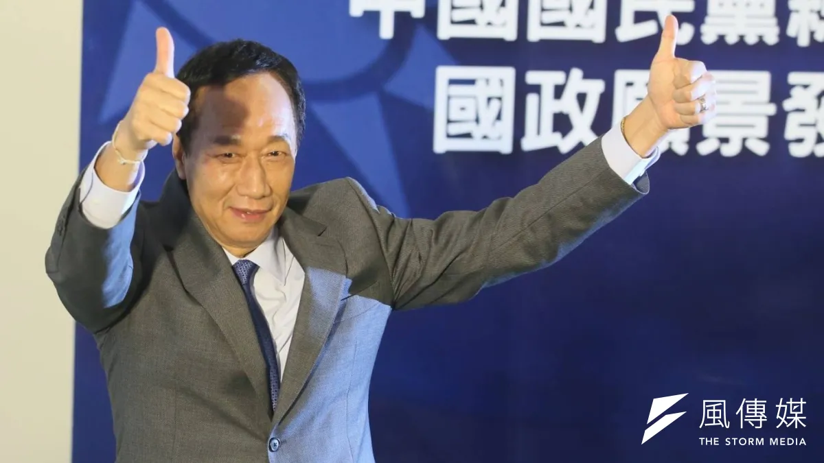 國民黨總統初選參選人郭台銘,日前在政見發表會上提出「0到6歲國家養」育兒政策,可行性遭到質疑。(資料照,新新聞柯承惠攝)