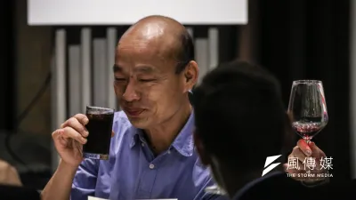 高雄市長韓國瑜參加台北市美國商會午餐會活動。(陳品佑攝)