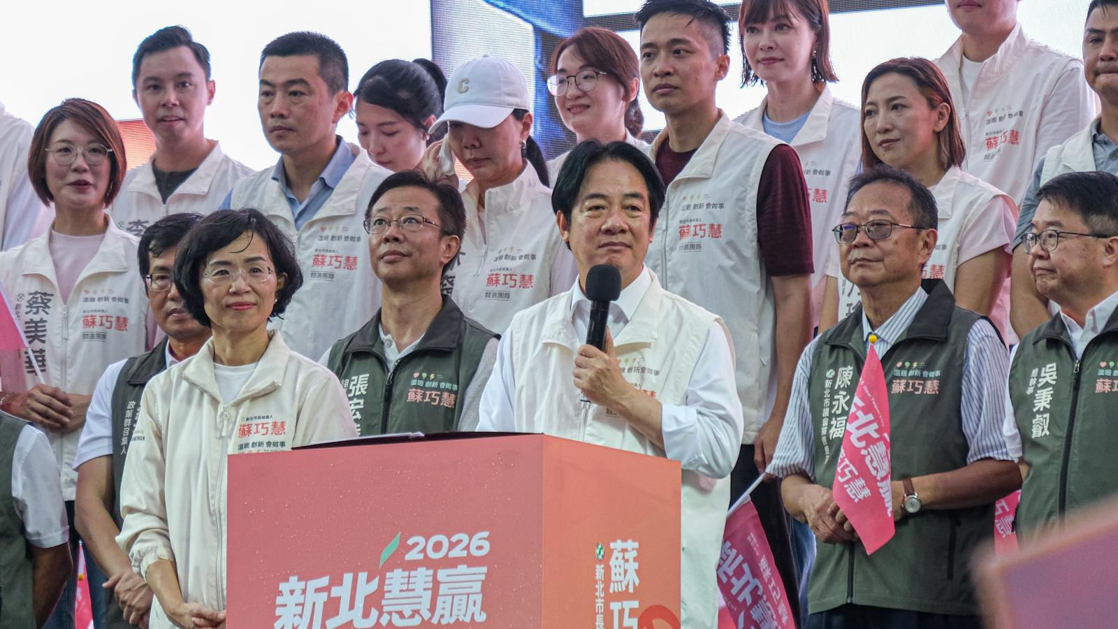 民進黨萬人造勢!陳其邁北上助陣蘇巧慧 蔡英文、賴清德也合體