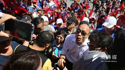 作者點出「台灣安全、人民有錢」口號實現的辦法。圖為國民黨總統參選人韓國瑜。(資料召,林瑞慶攝)