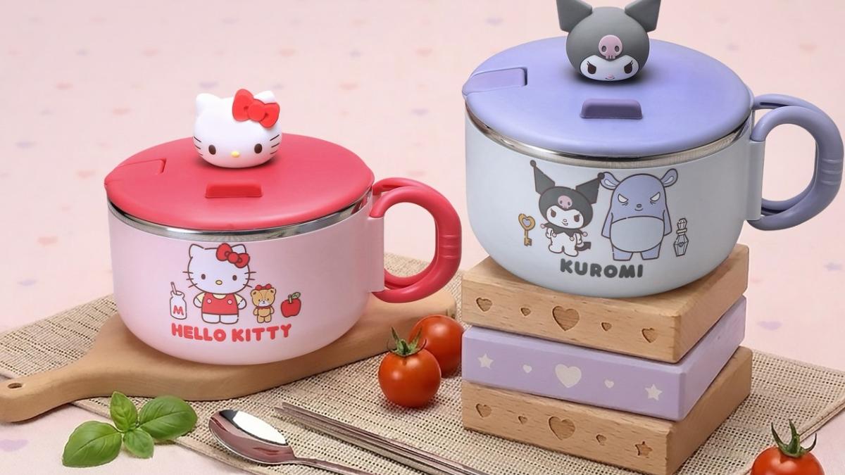 Hello Kitty陪你吃早餐!弘爺漢堡聯手酷洛米 超萌泡麵碗、保溫杯要被搶翻了