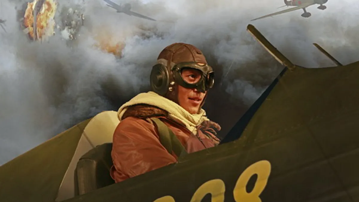 以高志航為故事的大陸電視劇《遠去的飛鷹》劇照。 以高志航為故事的大陸電視劇《遠去的飛鷹》劇照。